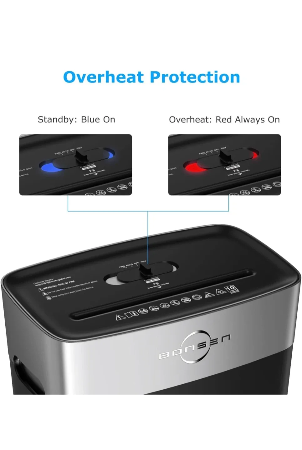 BONSEN Paper Shredder for Home Office image indicator(8)