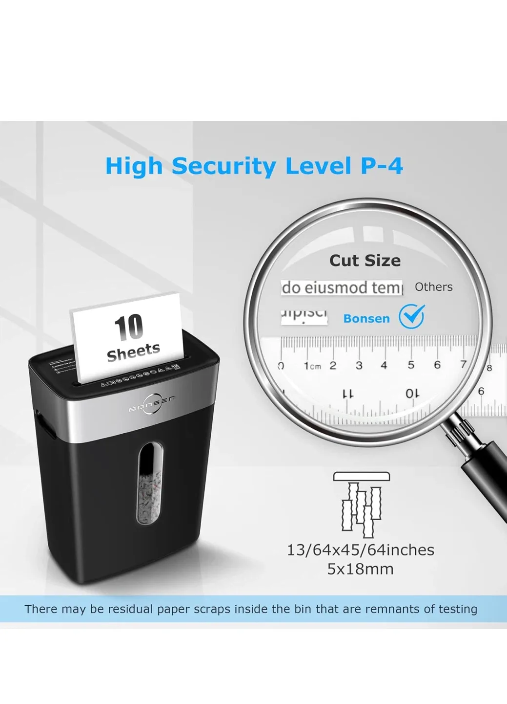 BONSEN Paper Shredder for Home Office image indicator(2)