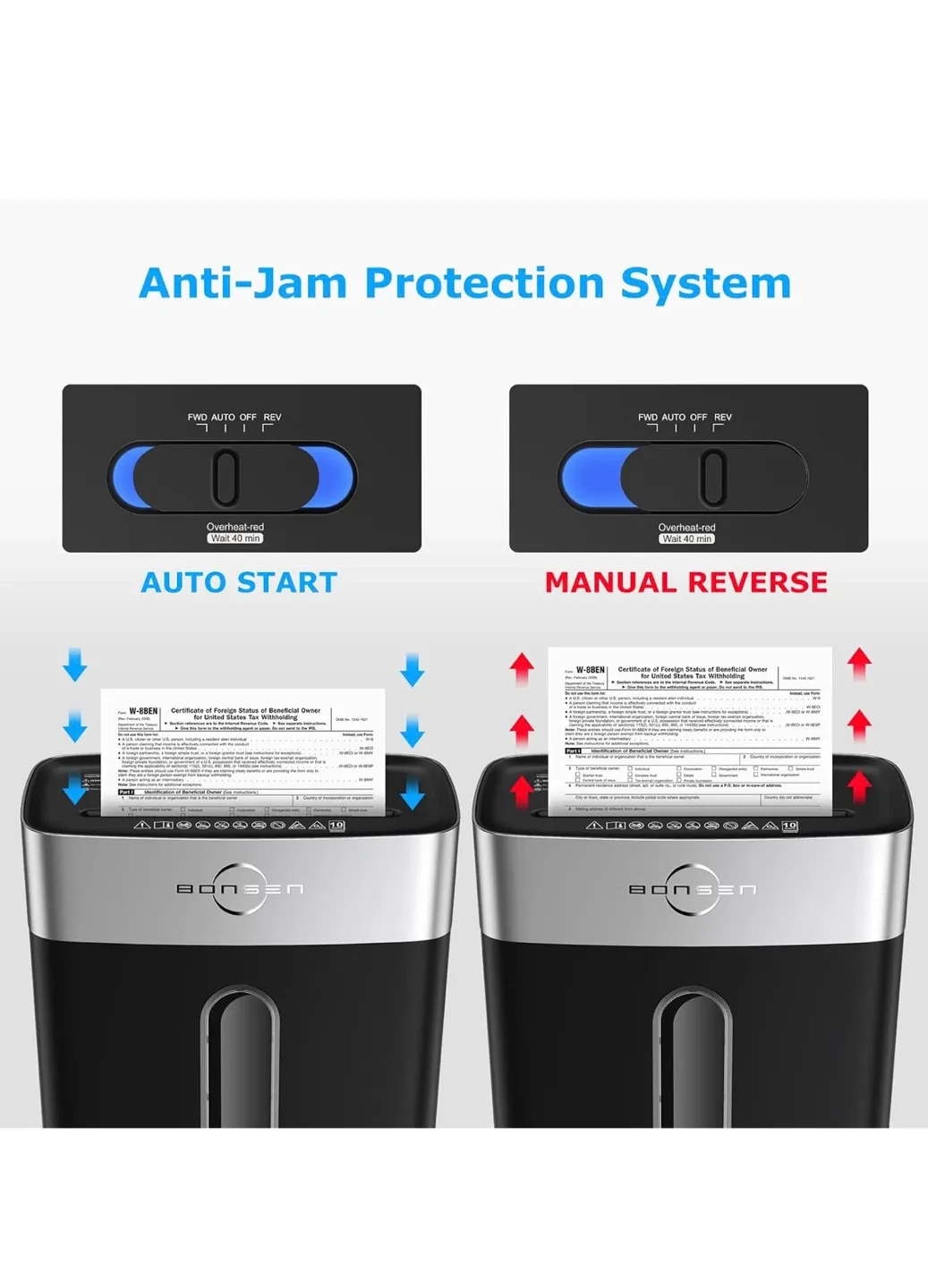 BONSEN Paper Shredder for Home Office image indicator(7)
