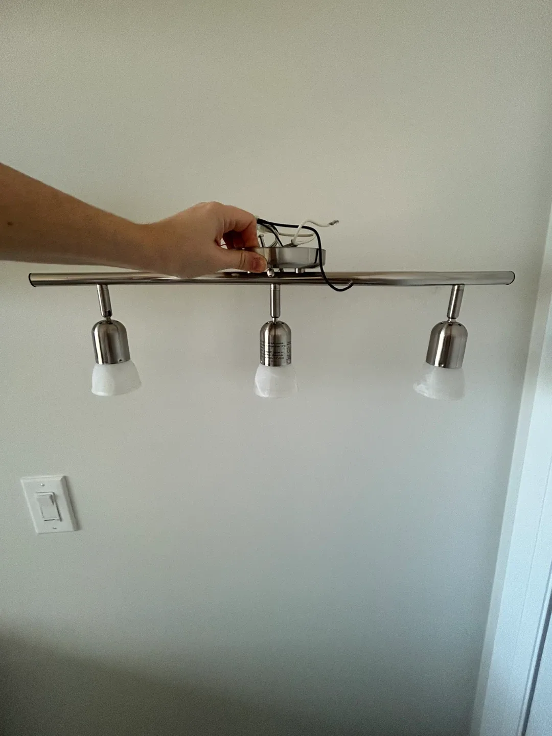 Silver 3-Light Track Lighting Fixture