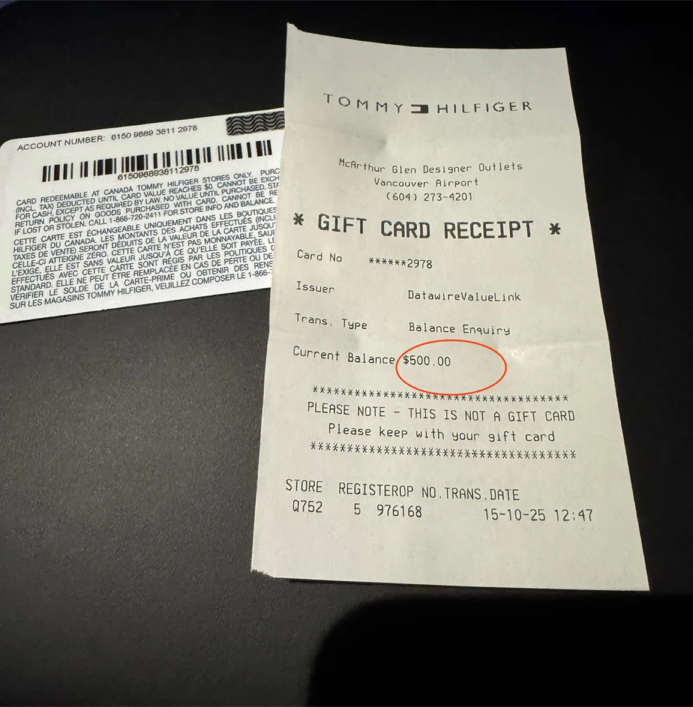 Tommy Hilfiger $500 Giftcard image indicator(2)