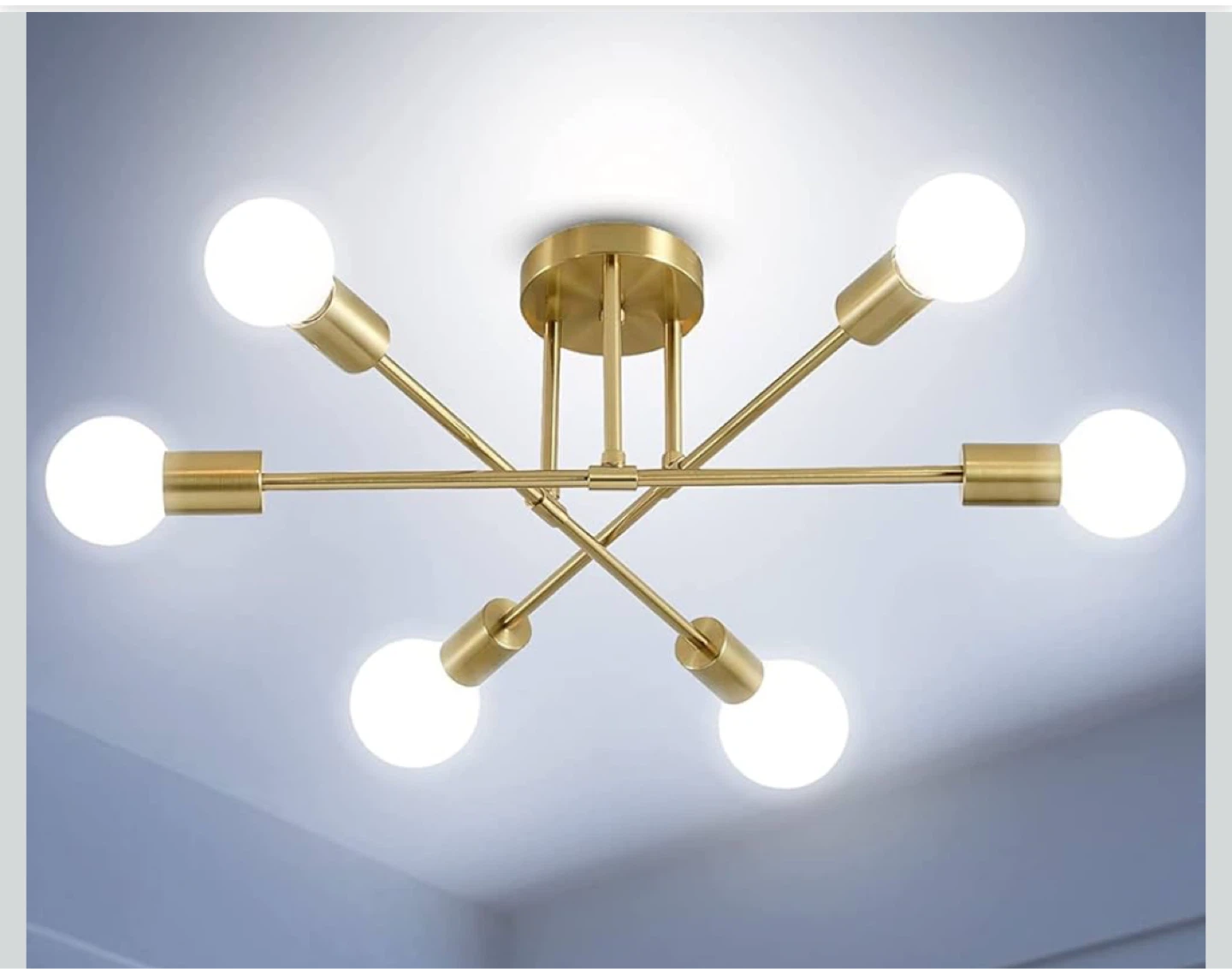 Gold Sputnik Ceiling Light - photo 2