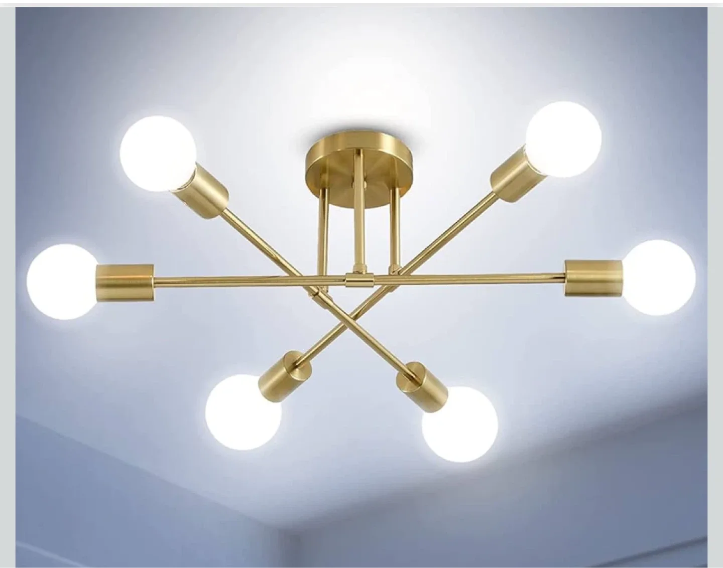 Gold Sputnik Ceiling Light image indicator(2)