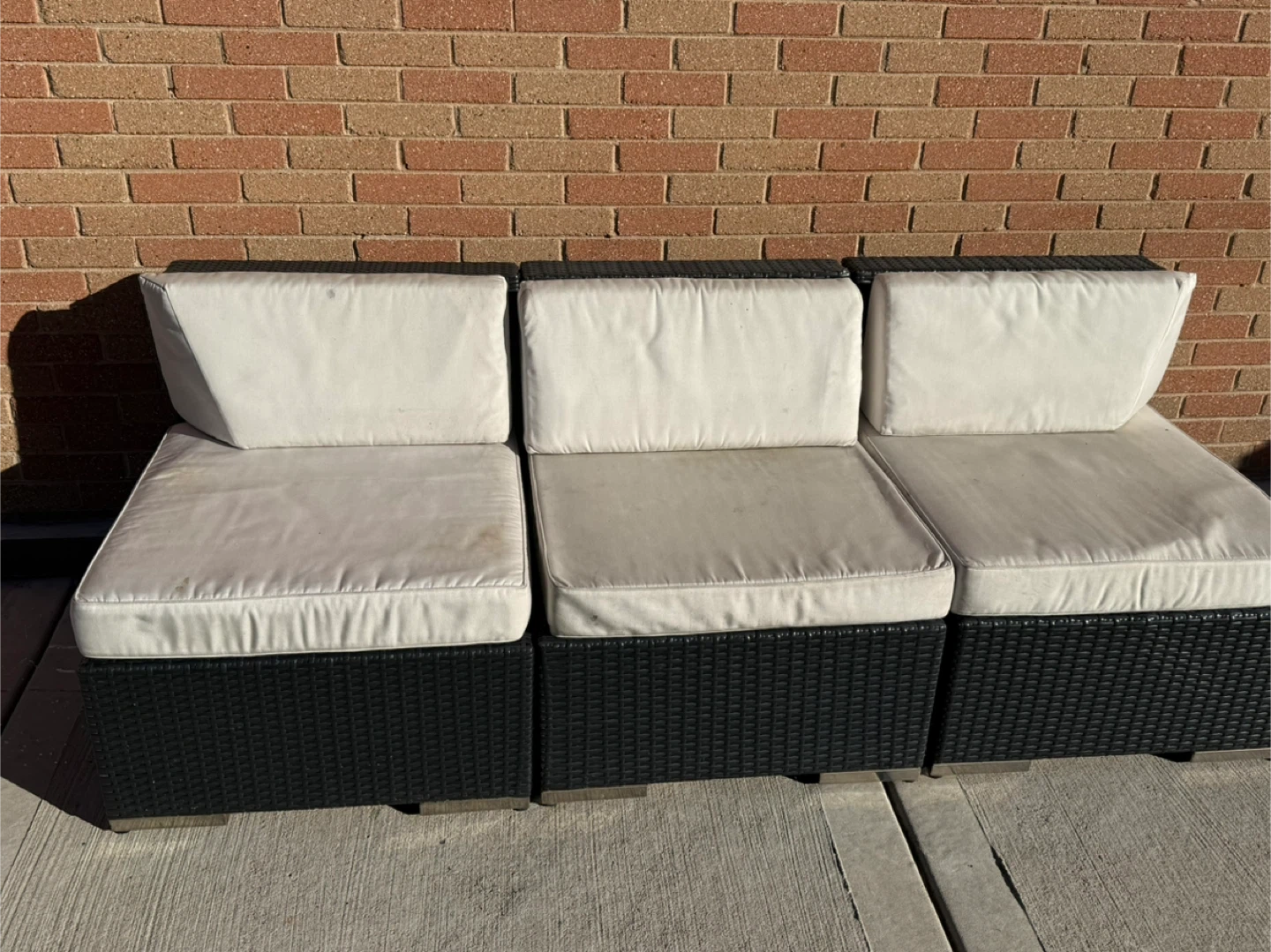 Outdoor Patio Sectional Sofa Set - 3 Piece
