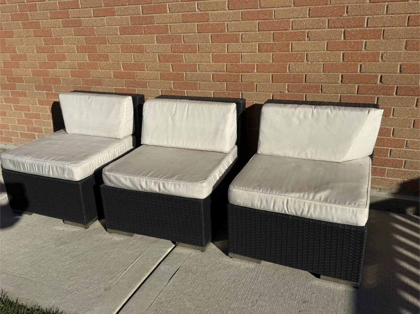 Outdoor Patio Sectional Sofa Set - 3 Piece - photo 5