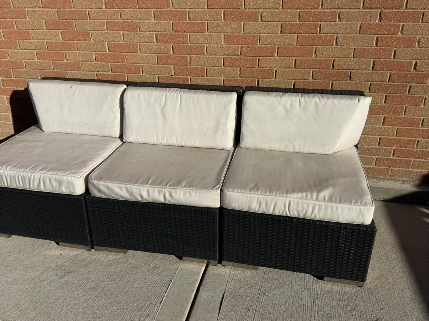 Outdoor Patio Sectional Sofa Set - 3 Piece - photo 2