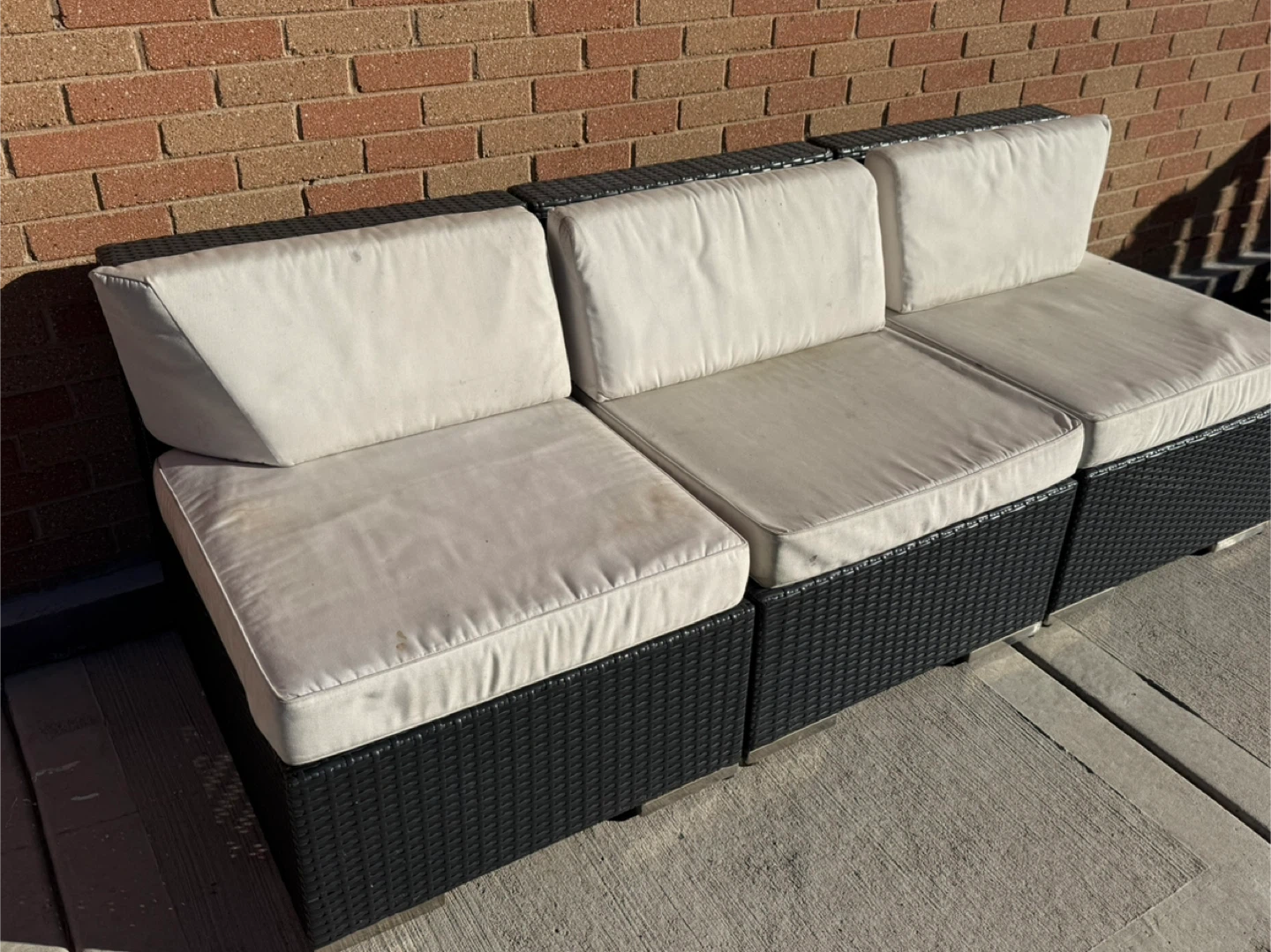 Outdoor Patio Sectional Sofa Set - 3 Piece - photo 3