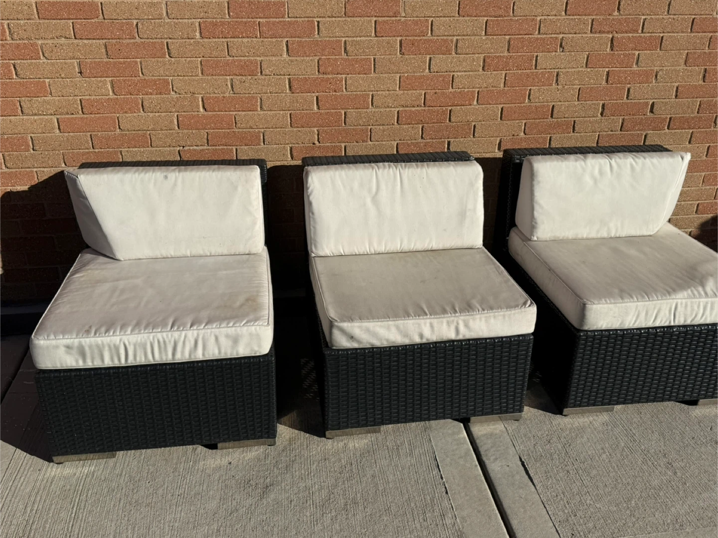 Outdoor Patio Sectional Sofa Set - 3 Piece - photo 4