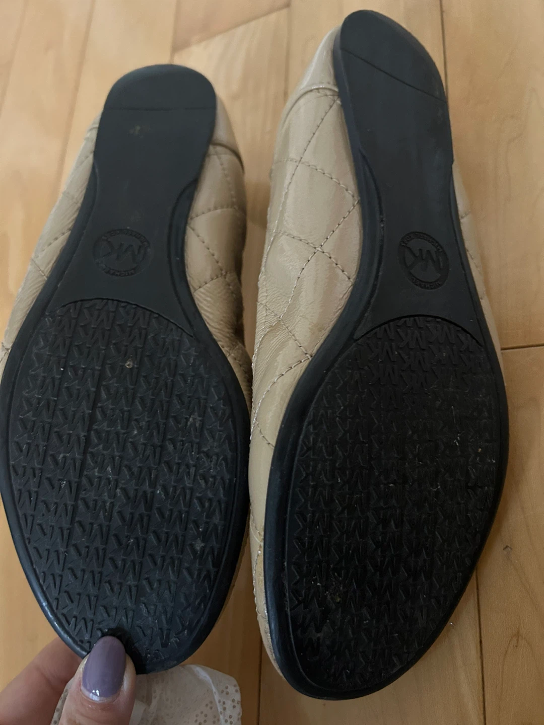 Michael Kors Fulton Quilted Ballet Flats - Nude, Size 8M - photo 2
