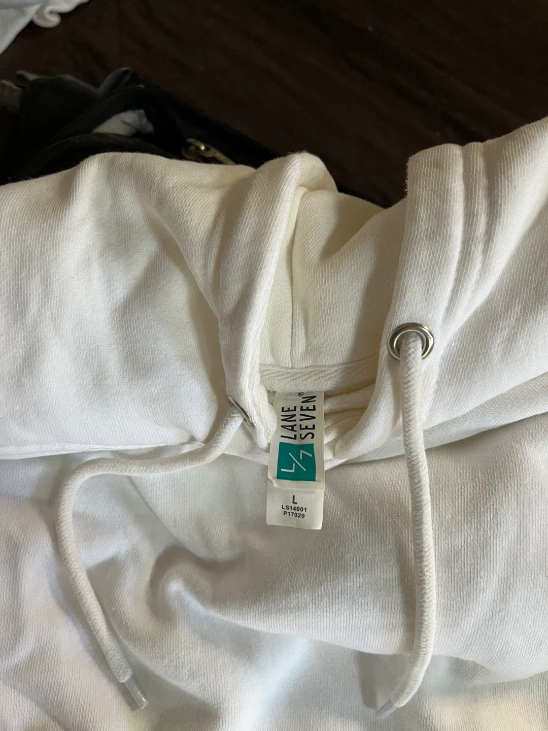 Lane Seven White Hoodie, Size L image indicator(2)