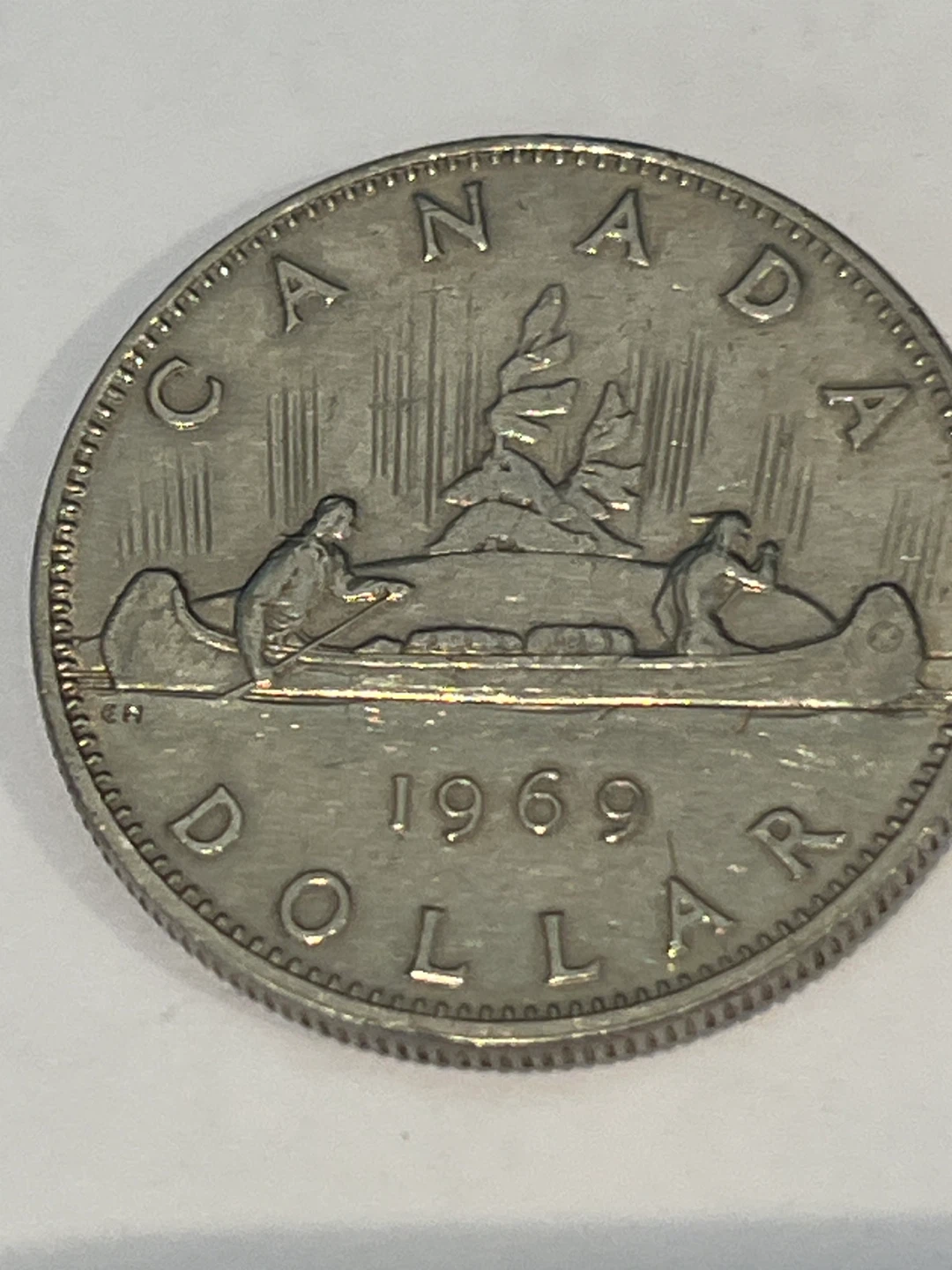 Canada 1969 Nickel Dollar Elizabeth II Canadian Voyageur $1 - photo 2