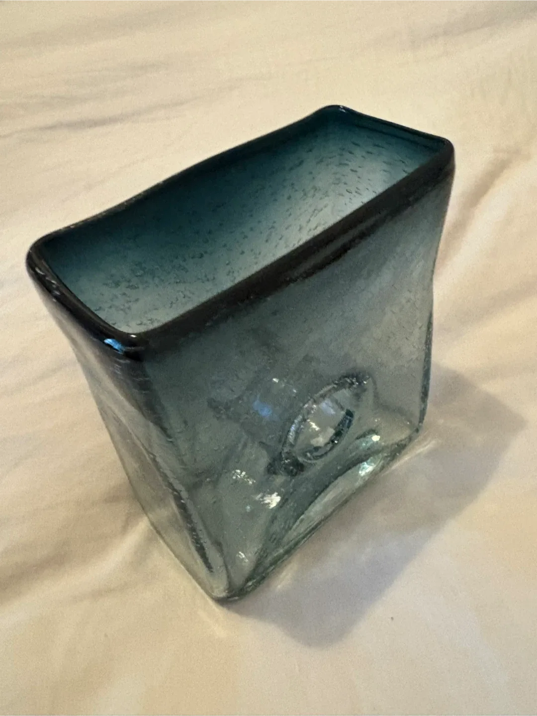 Contemporary Blue Glass Vase thumbnail