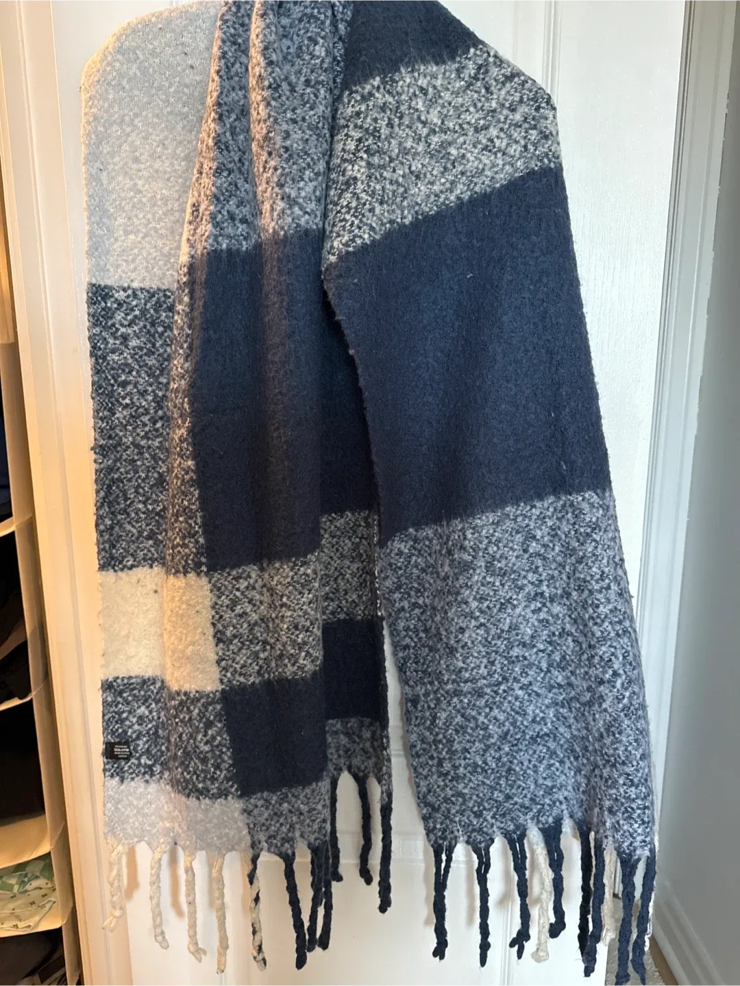 Burgundy & Blue handcrafted Winter Scarves image indicator(2)