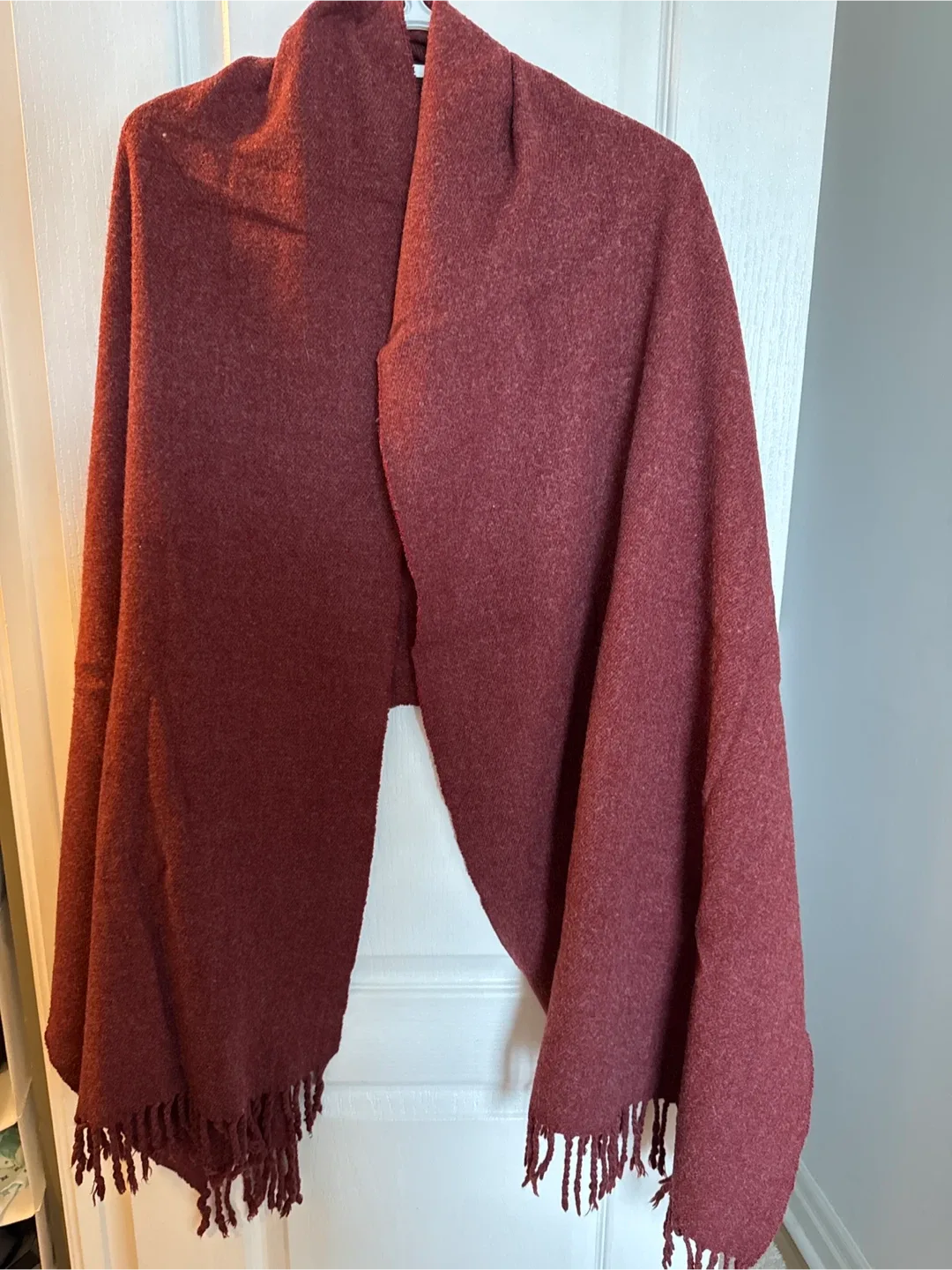 Burgundy & Blue handcrafted Winter Scarves image indicator(3)