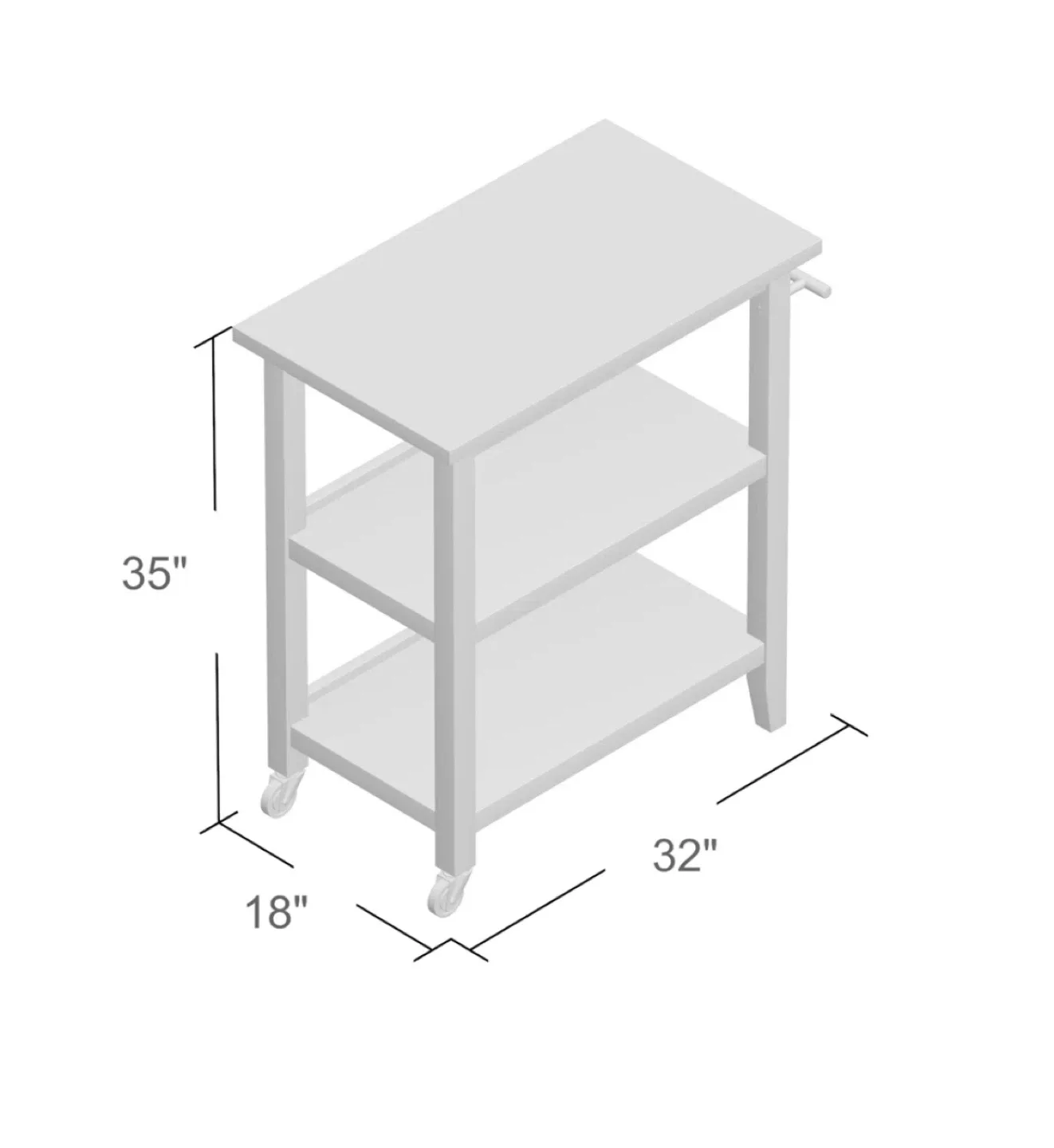 Raabe Solid Wood Kitchen Cart - Good condition image indicator(5)