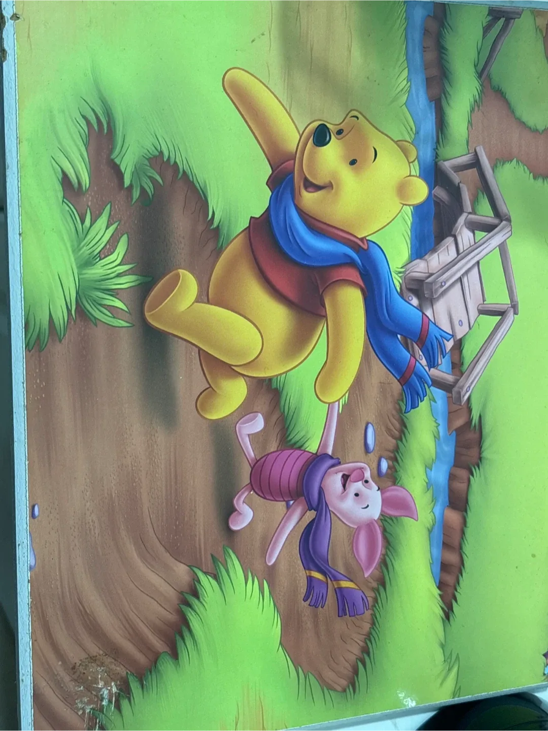 Winnie the Pooh & Piglet hard  Framed Art