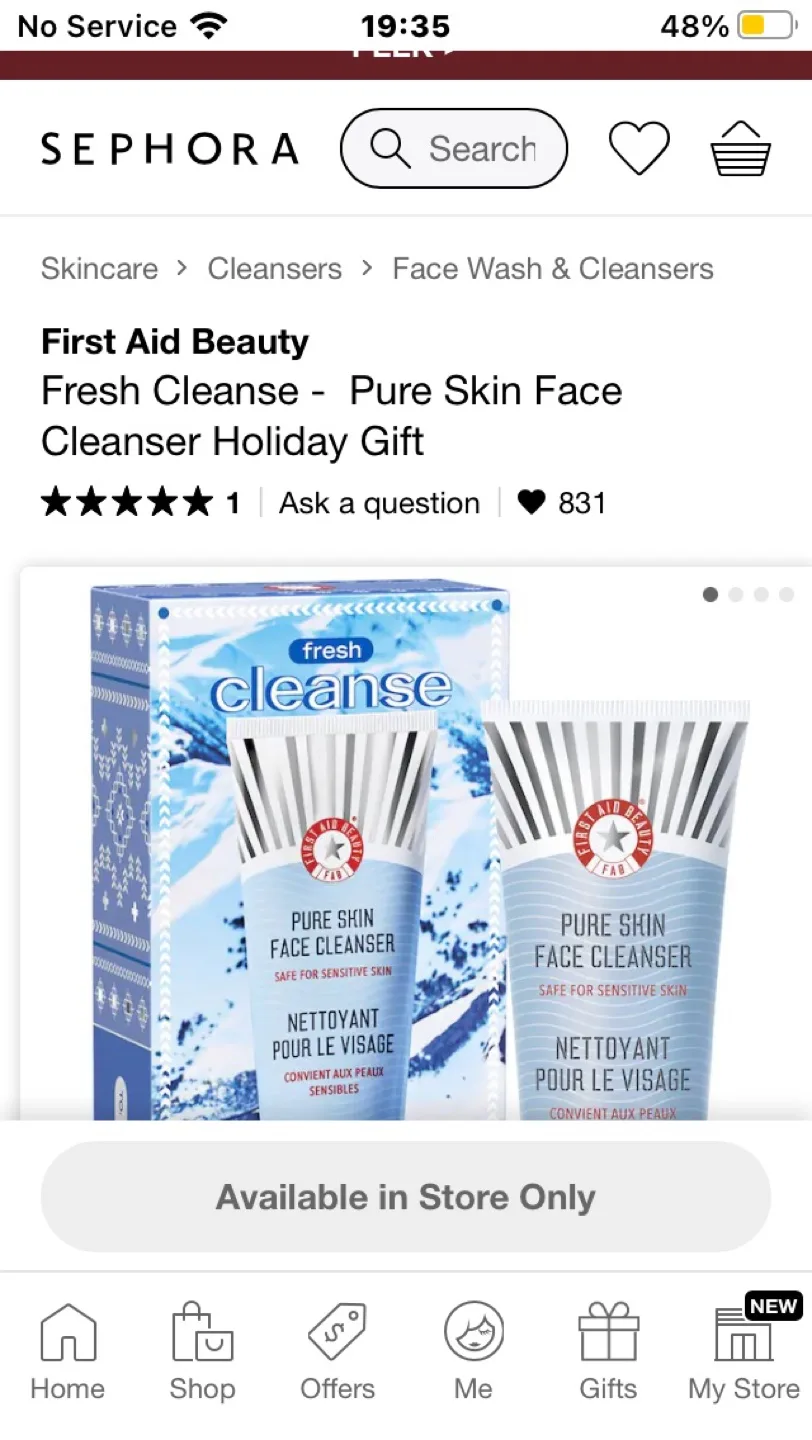 First Aid Beauty Fresh Cleanse Pure Skin Face Cleanser (New) image indicator(2)