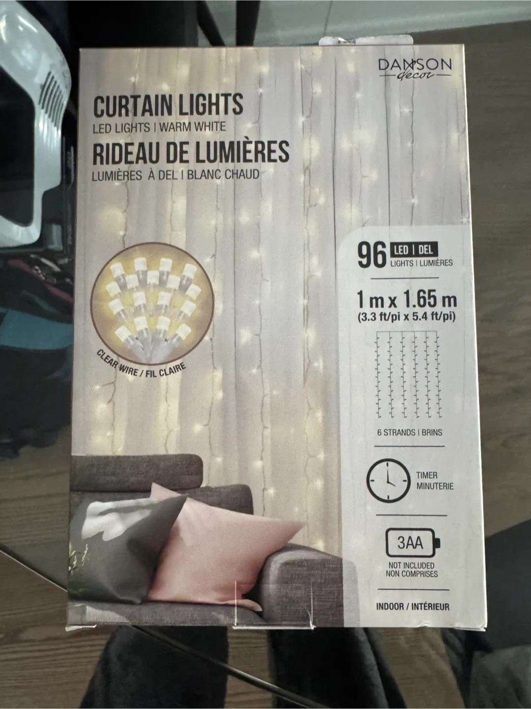 BRAND NEW Curtain Lights - LED Warm White thumbnail