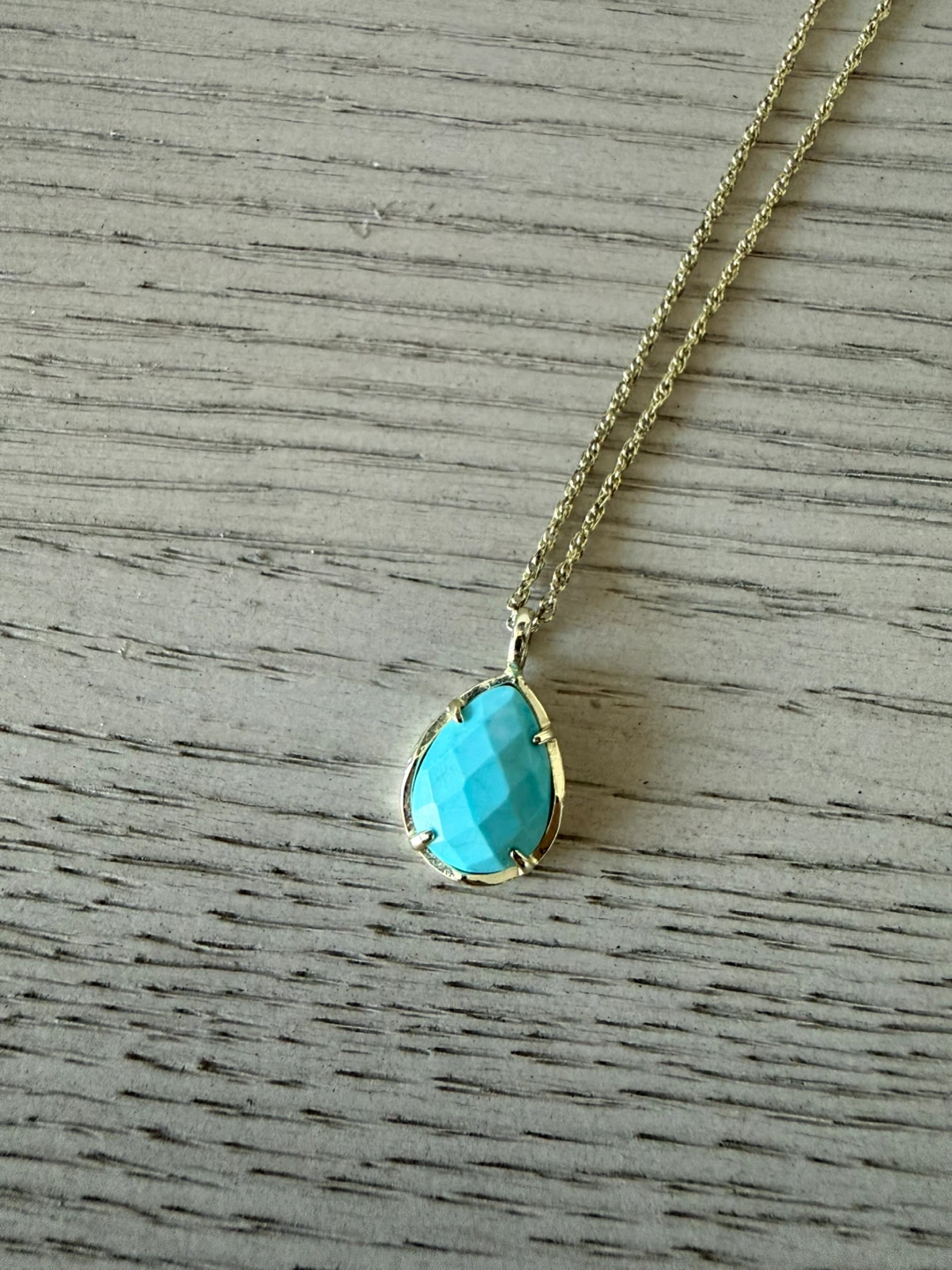 Kendra Scott Gold Turquoise Necklace
