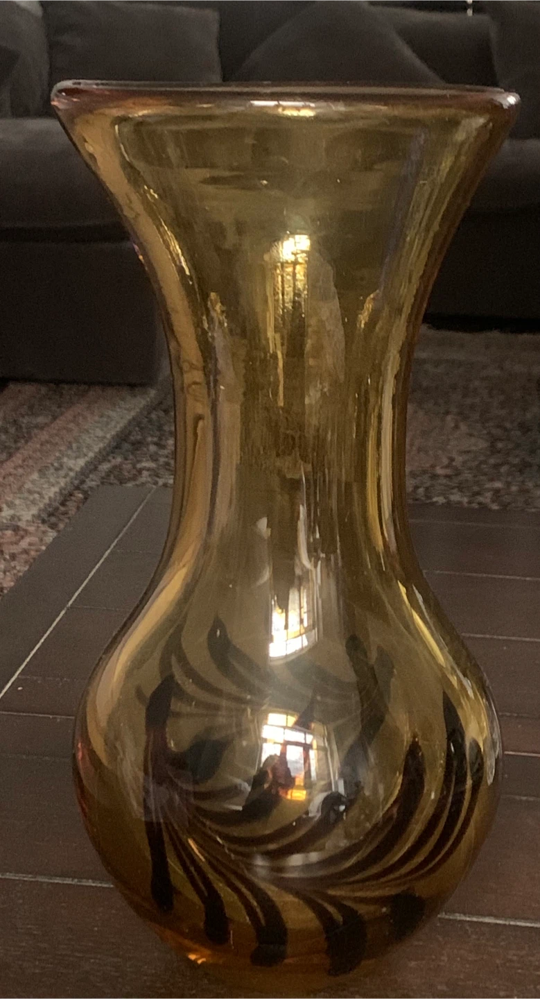 Amber Glass Vase