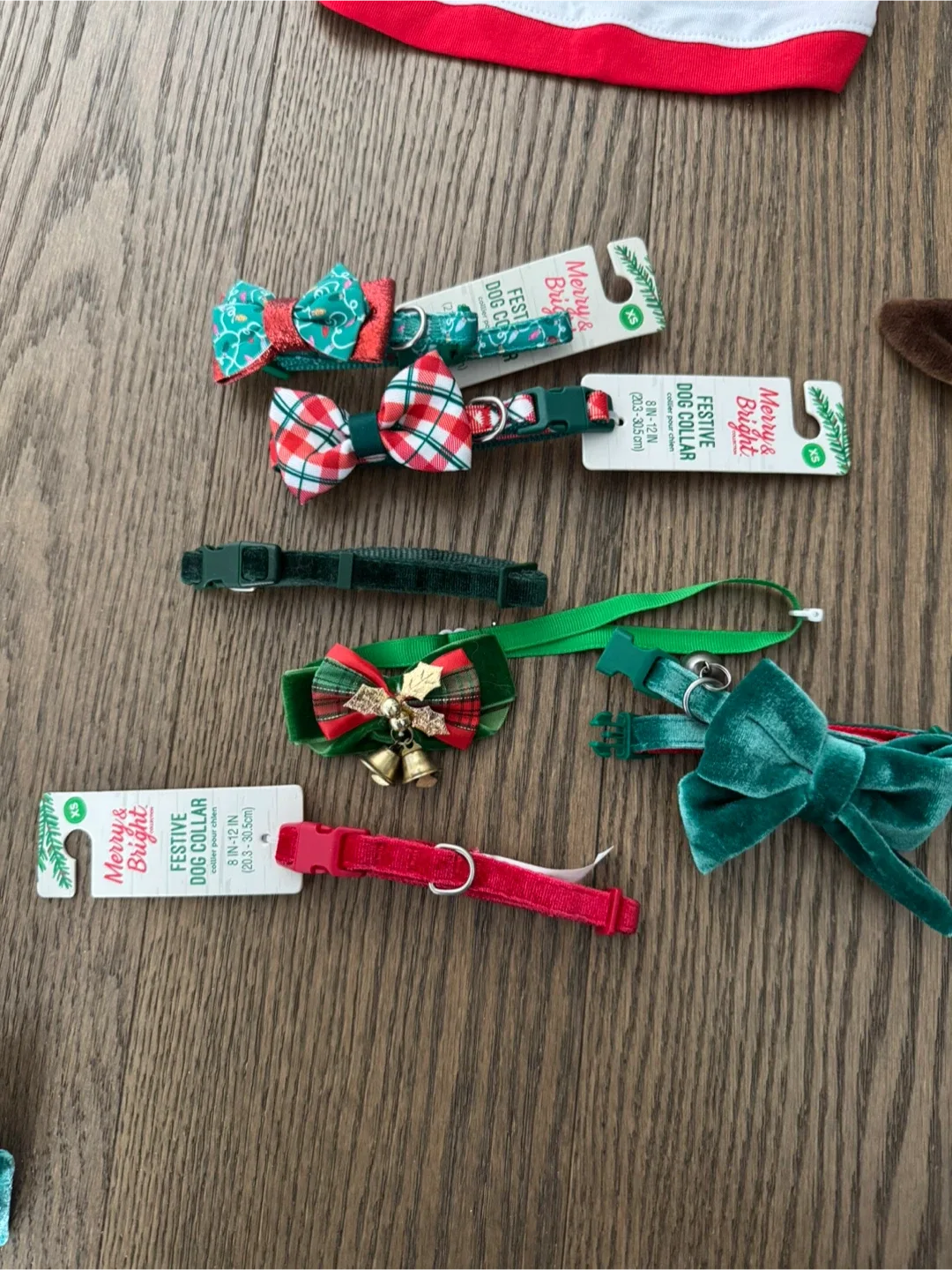 6 BRAND NEW Christmas Dog Collars (XS) thumbnail