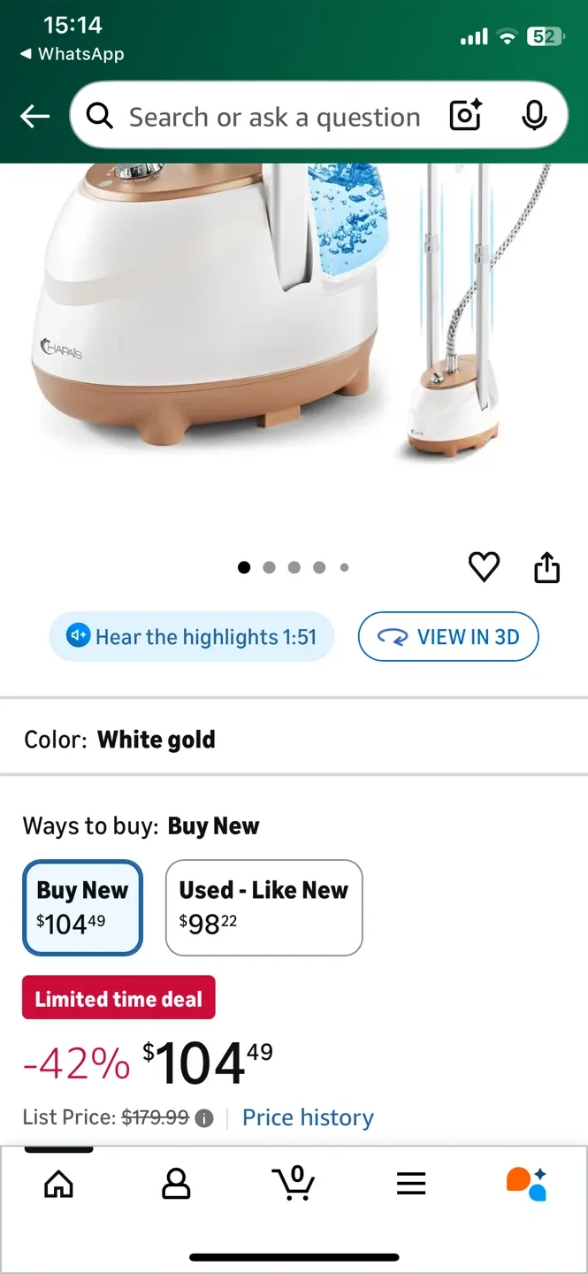 Clothes steamer image indicator(5)