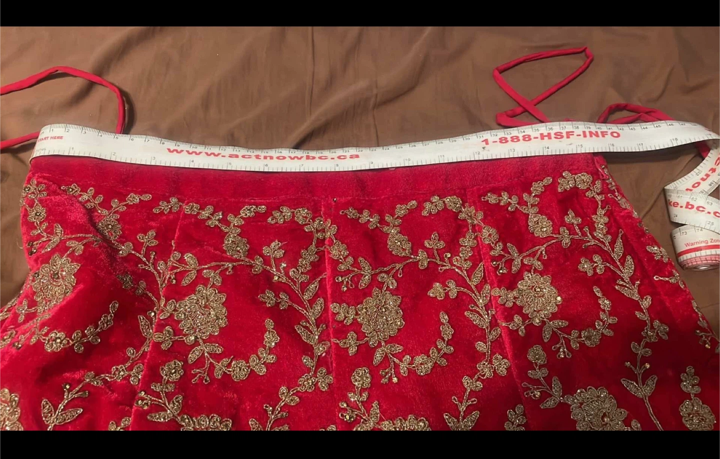 Hot pink velvet lengha - photo 4