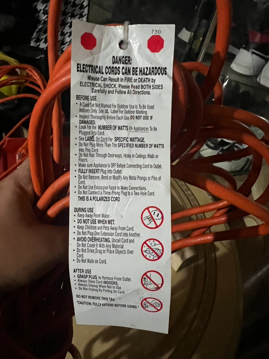 Orange Extension Cord - photo 2