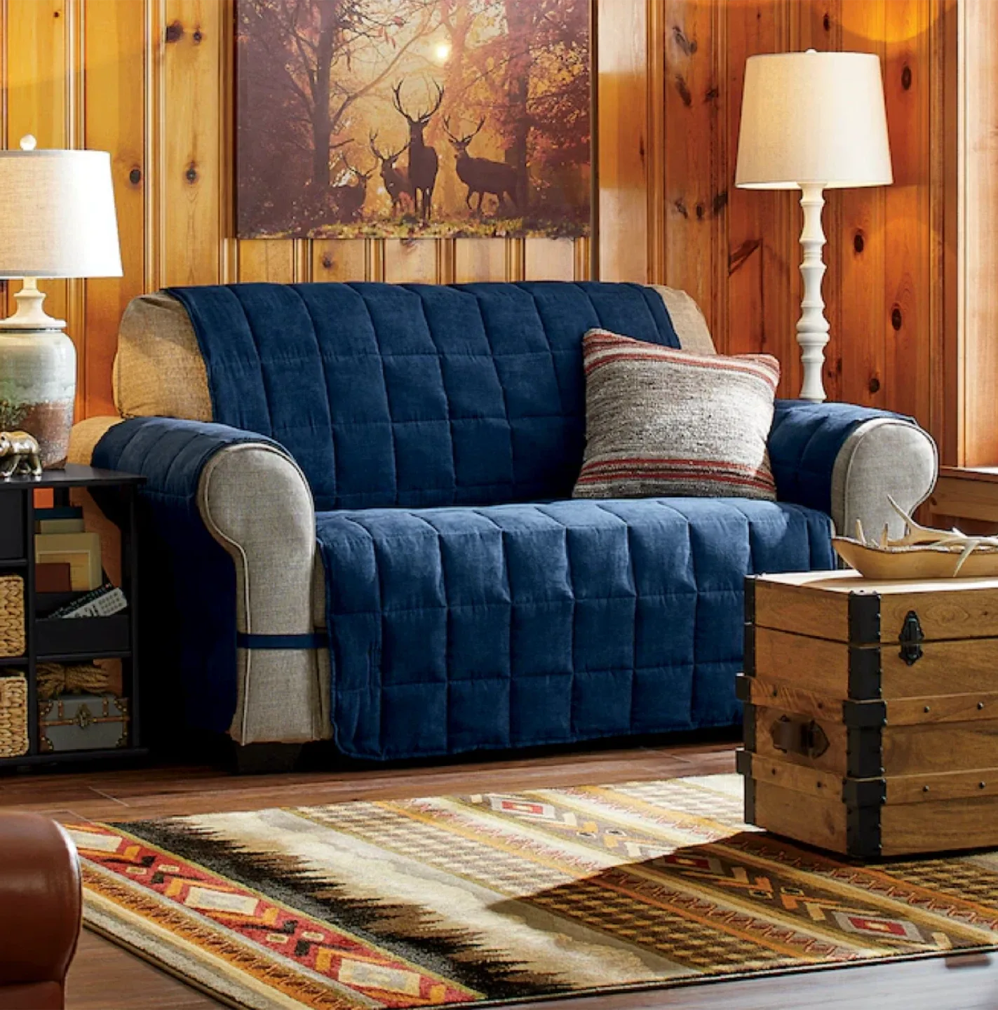 Ultimate Faux Suede Furniture Protector - Sofa, Navy