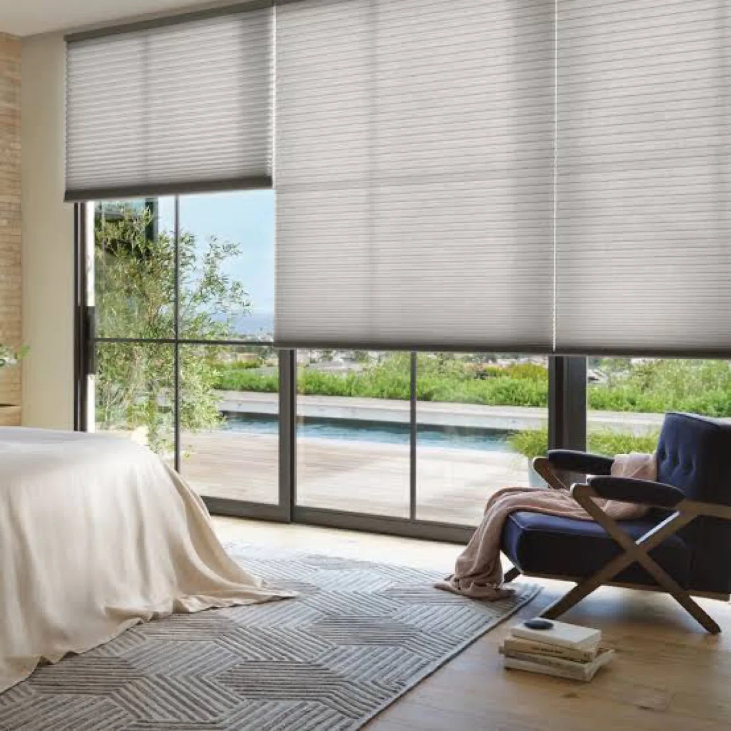 Hunter Douglas Duette Automated Thermal Cellular  Window Shades