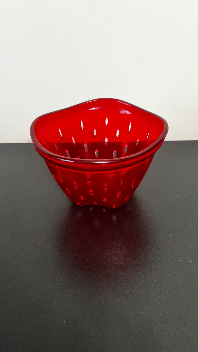 Red Plastic strawBerry Colander Bowl