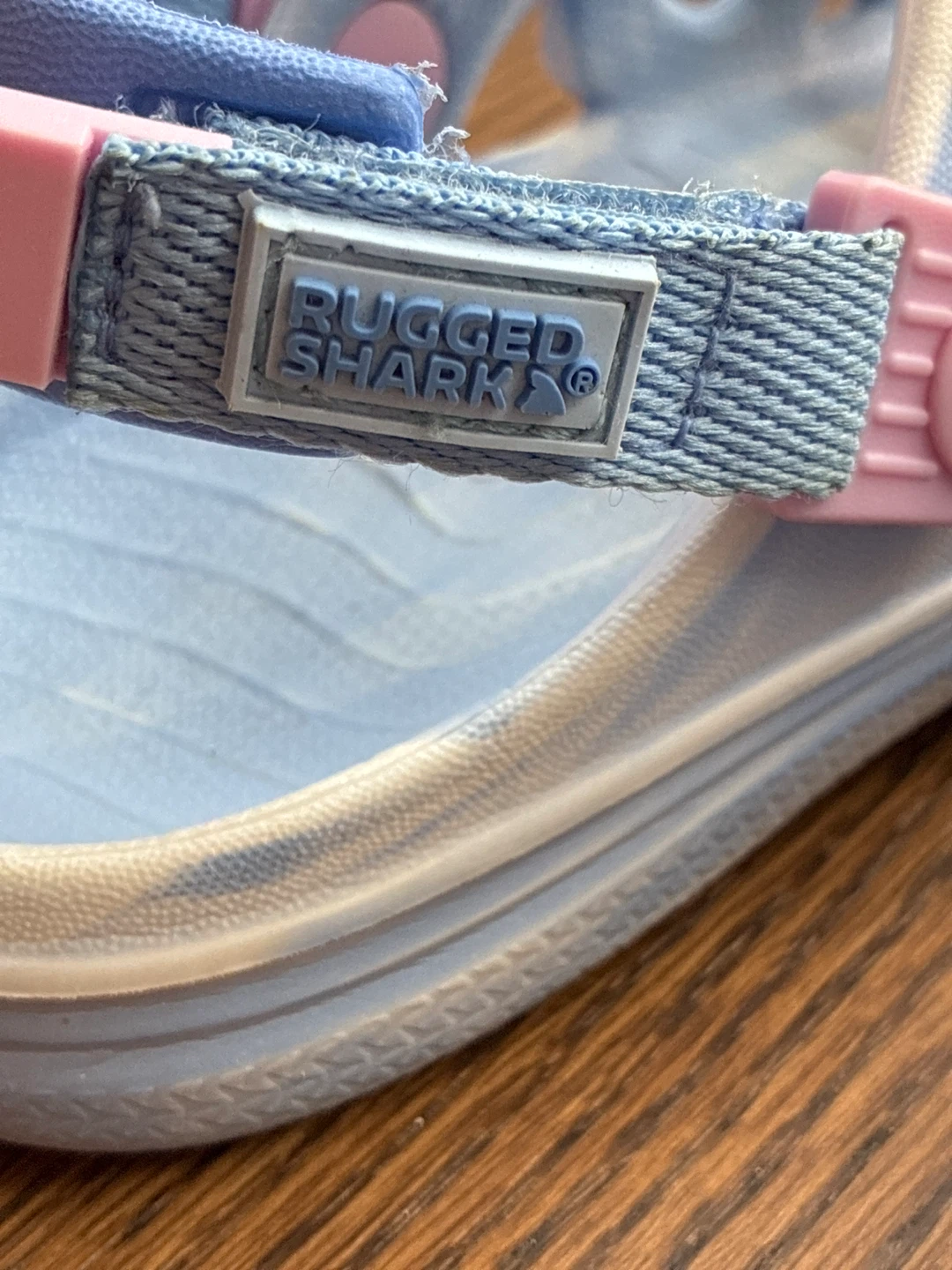 Rugged Shark Kids Toddler Sandals - Size 12 Blue White Adjusts - photo 2