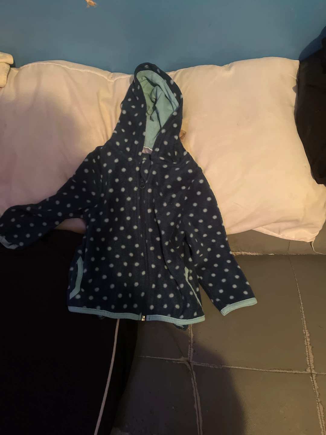 Polka Dot Fleece Hoodie