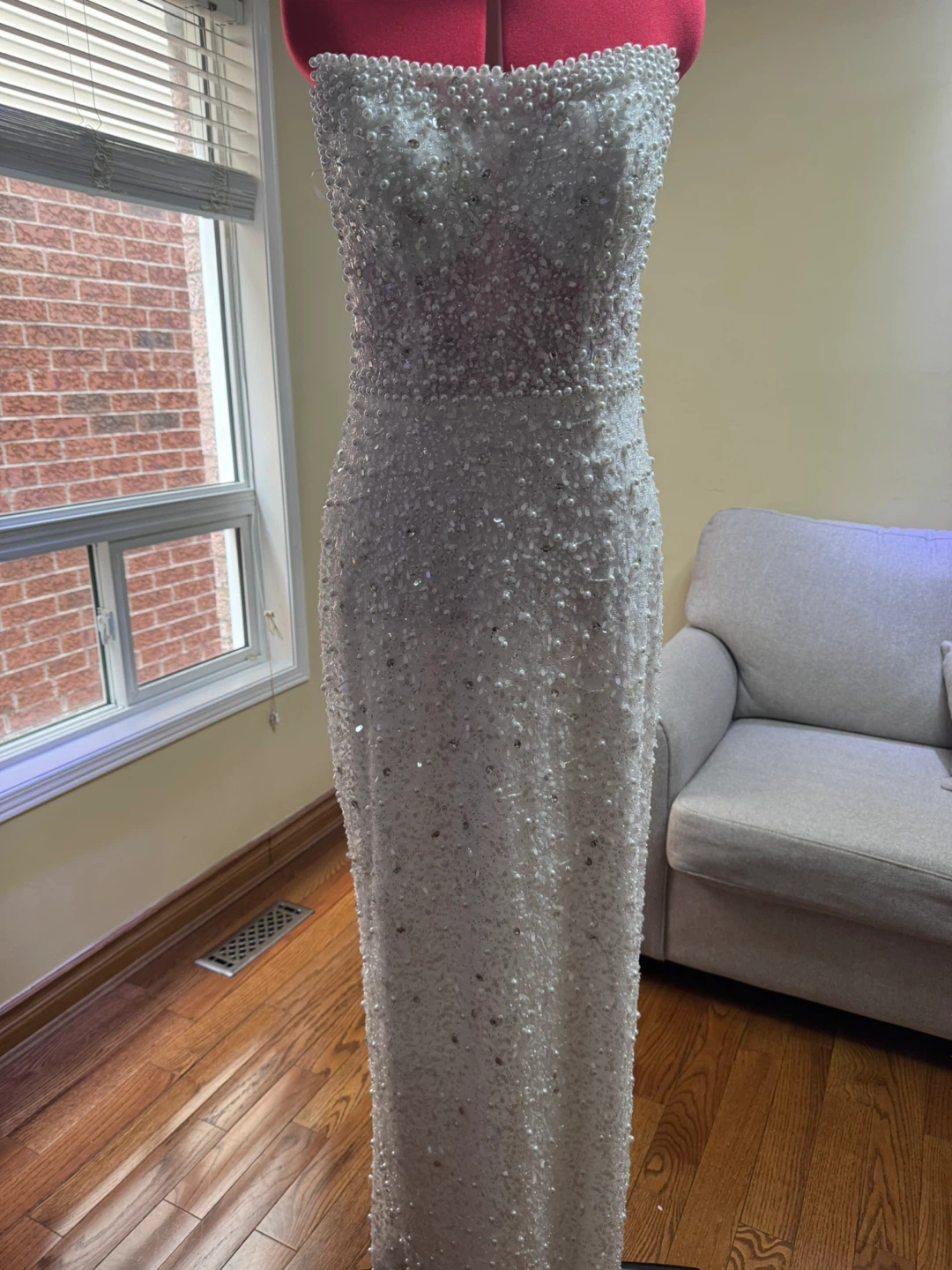 Beaded Wedding Dress - Elegant & Stunning