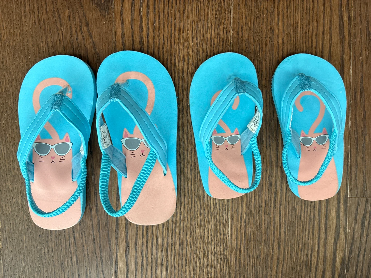 New Carter's Kids Blue Sandals w. straps- Size S(5-6) & L(9-10) - photo 2