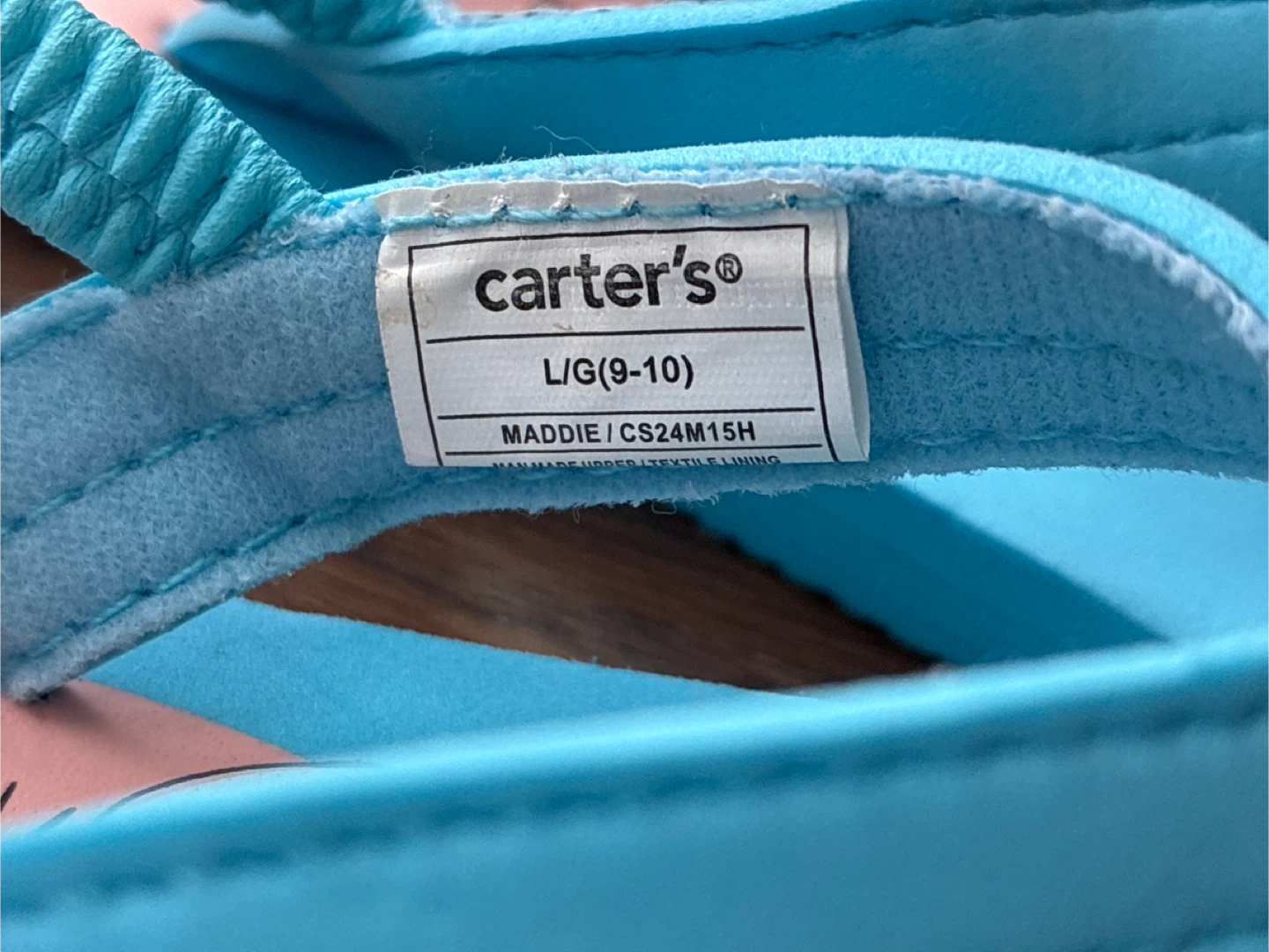 New Carter's Kids Blue Sandals w. straps- Size S(5-6) & L(9-10) - photo 3