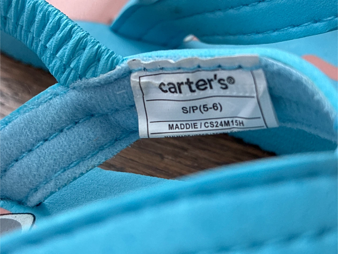 New Carter's Kids Blue Sandals w. straps- Size S(5-6) & L(9-10) - photo 4
