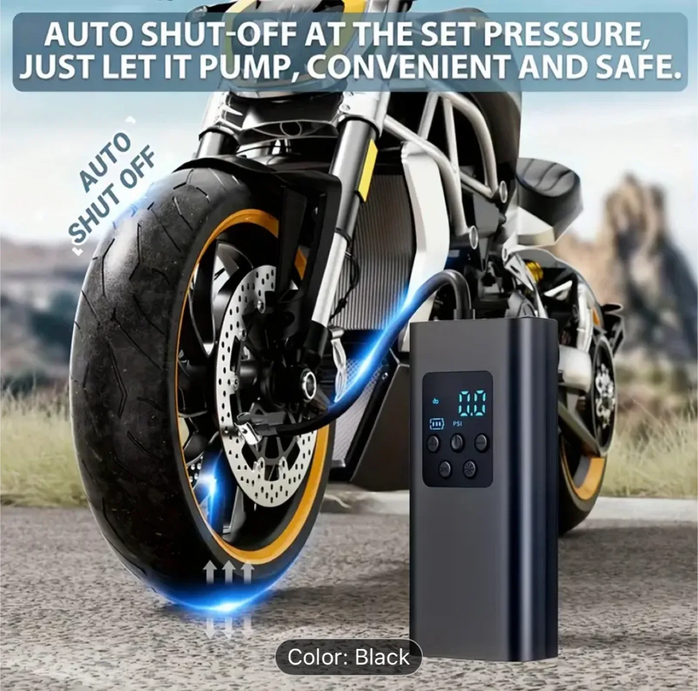 Portable Air Compressor Pump - Black image indicator(4)