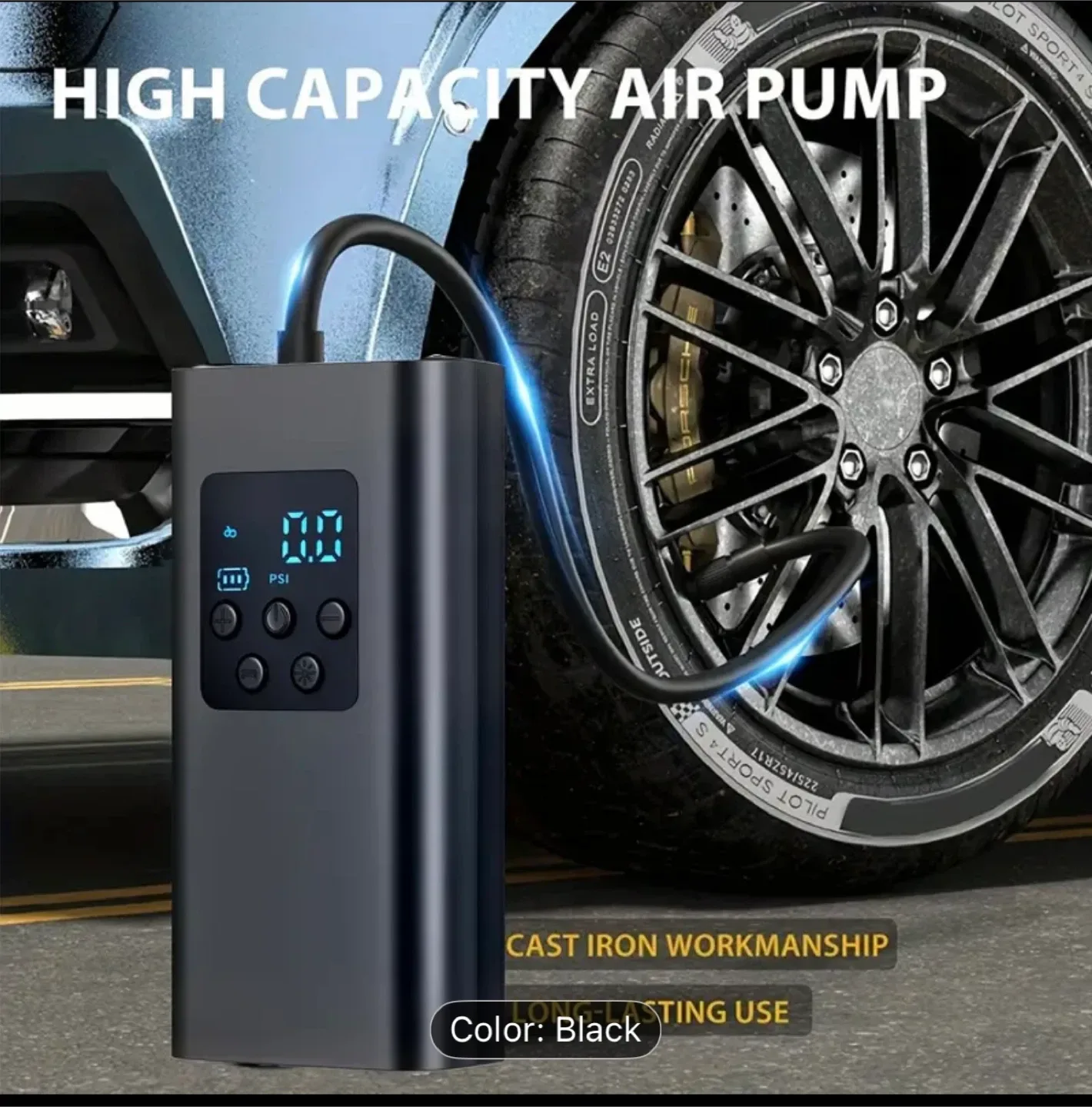 Portable Air Compressor Pump - Black image indicator(7)