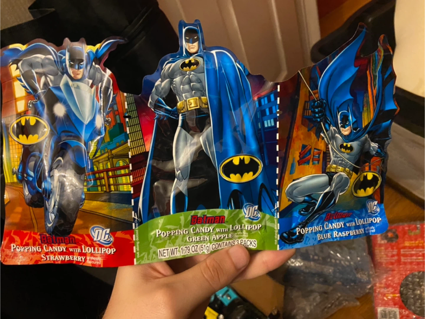 Old Batman Popping Candy with Lollipop