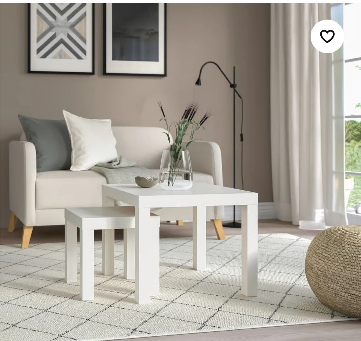 Ikea LACK White Side Table - 55x55 cm thumbnail
