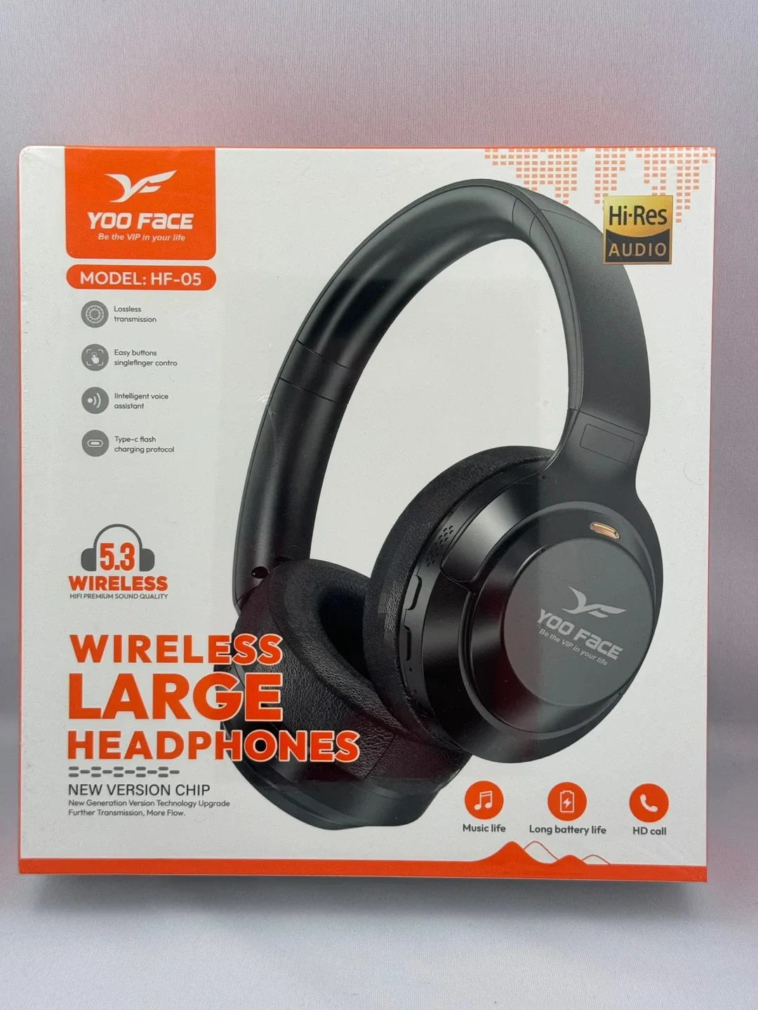 YOO FACE HF-05 Wireless Large Headphones - New!
