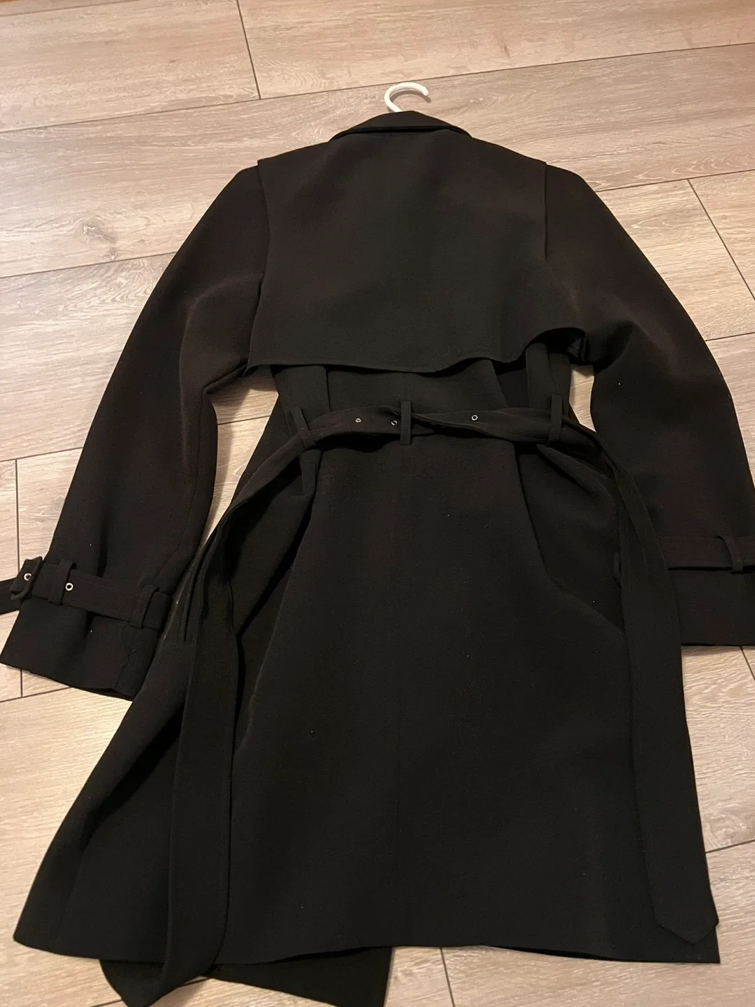 Forever 21 Black Trench Coat - Size S F21 image indicator(2)