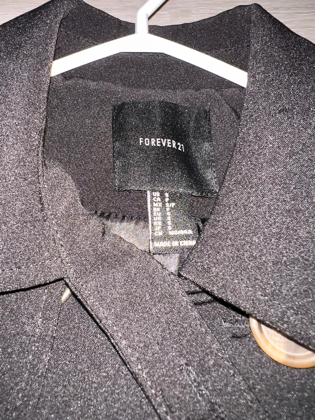 Forever 21 Black Trench Coat - Size S F21 - photo 3