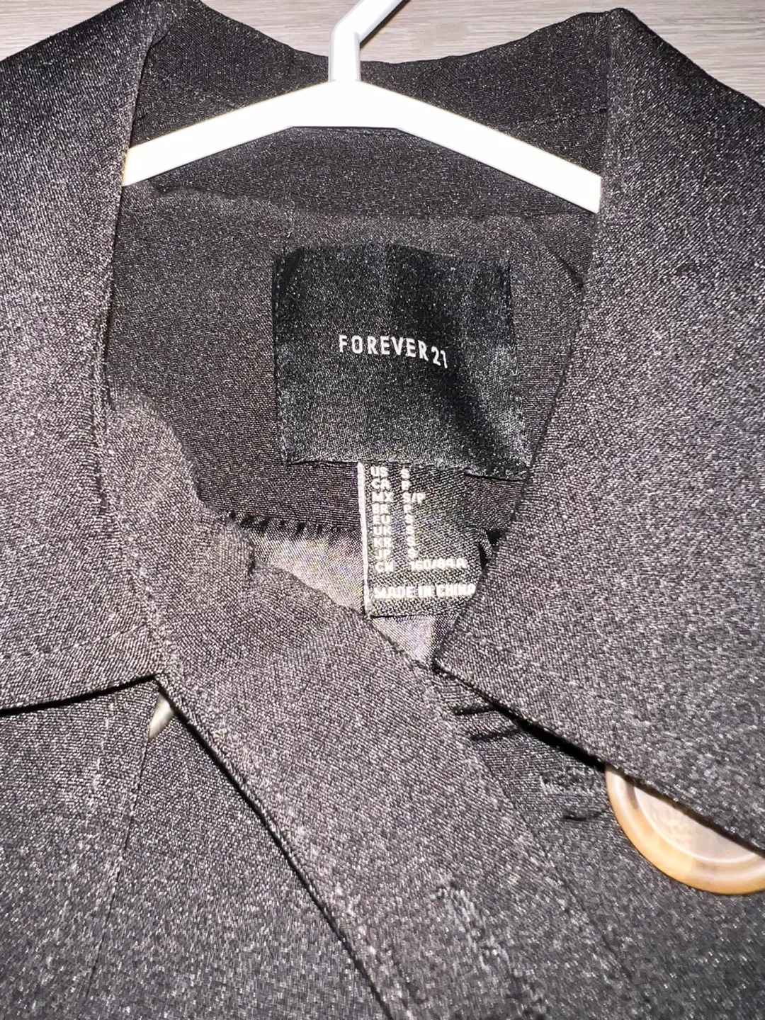 Forever 21 Black Trench Coat - Size S F21 image indicator(3)