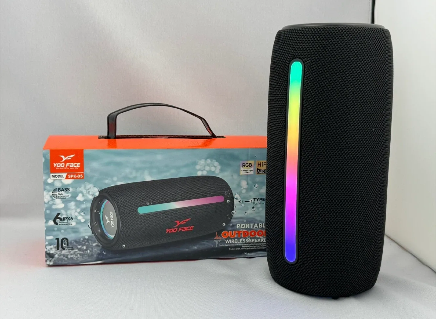 YOO FACE SPK-05 Portable Wireless Outdoor Speaker - Black image indicator(2)