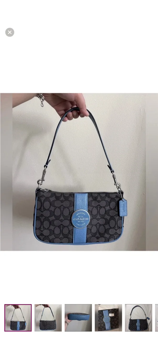 COACH Purse Coach Lonnie Baguette Coach Signature Jacquard