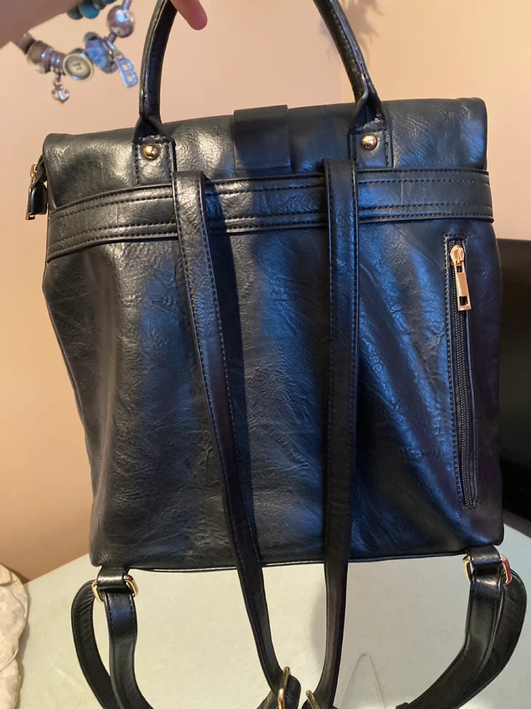 Black Backpack Purse image indicator(3)