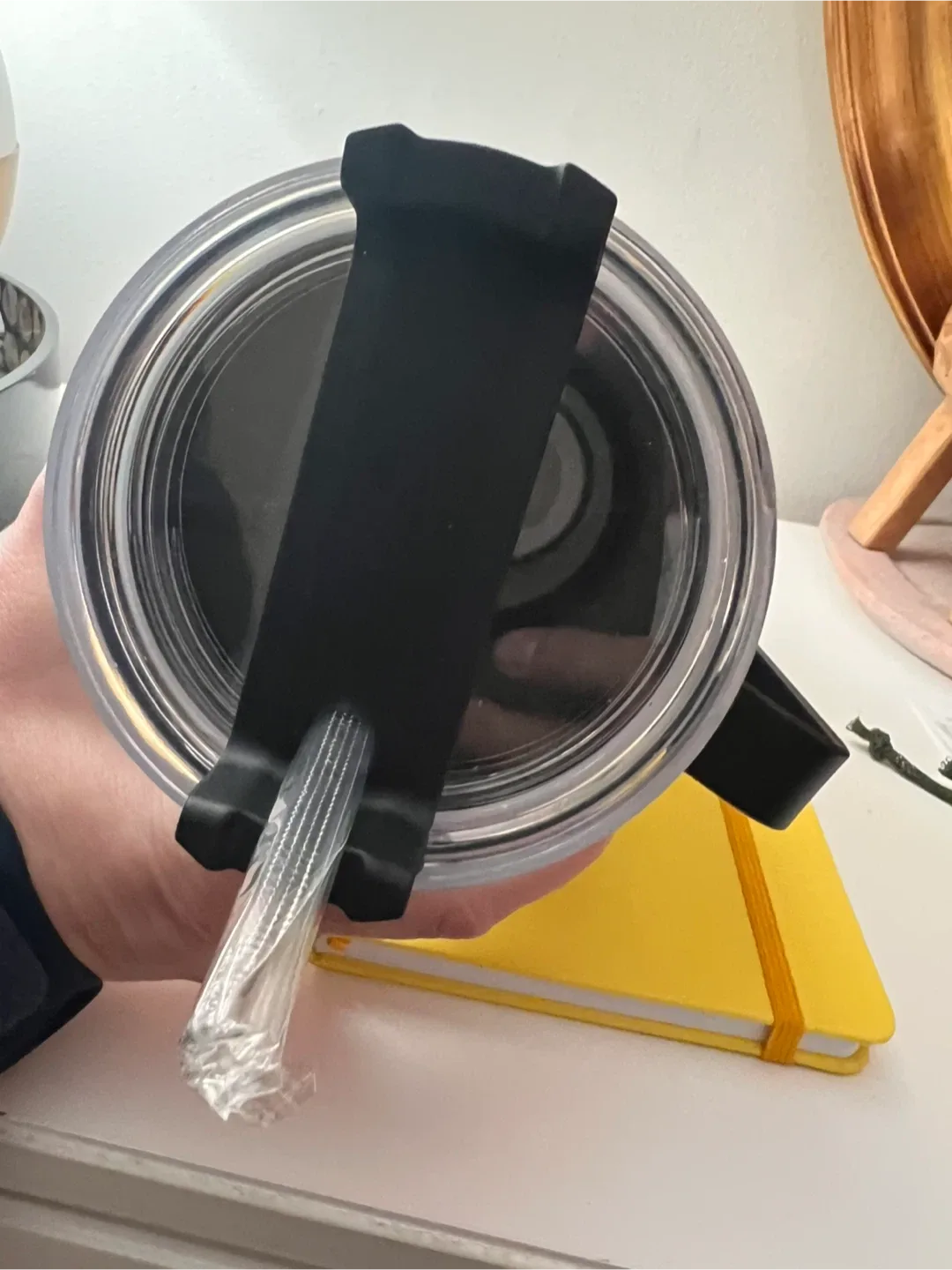 Black Stainless Steel, Double Walled Tumbler with Straw image indicator(5)