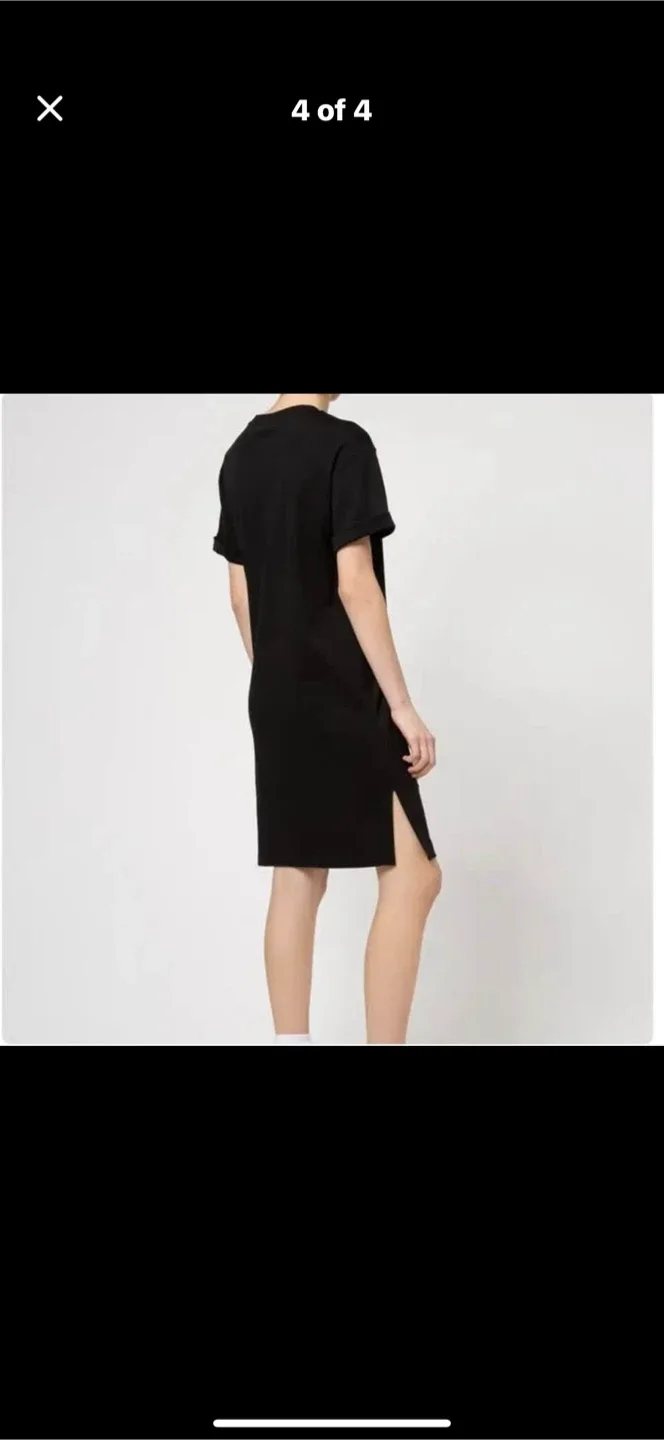 HUGO Black Short Sleeve Dress with Red Accent image indicator(4)